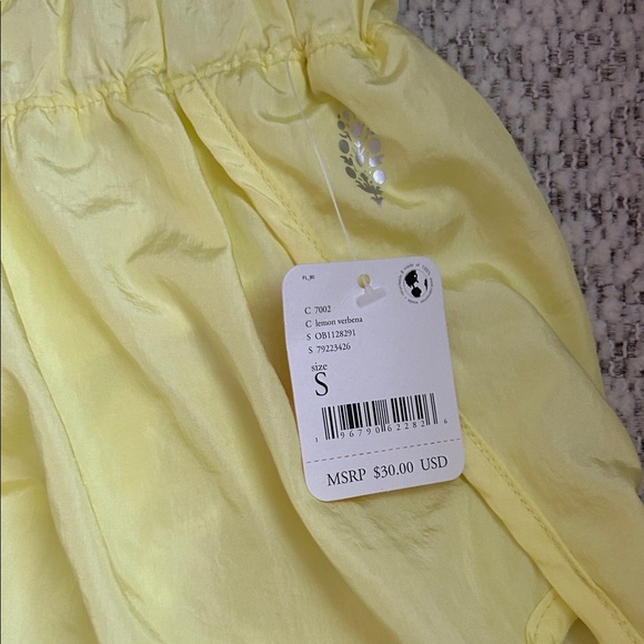 Free People NEW workout Sunny Yellow Athletic Shorts activewear movement - Picture 4 of 6